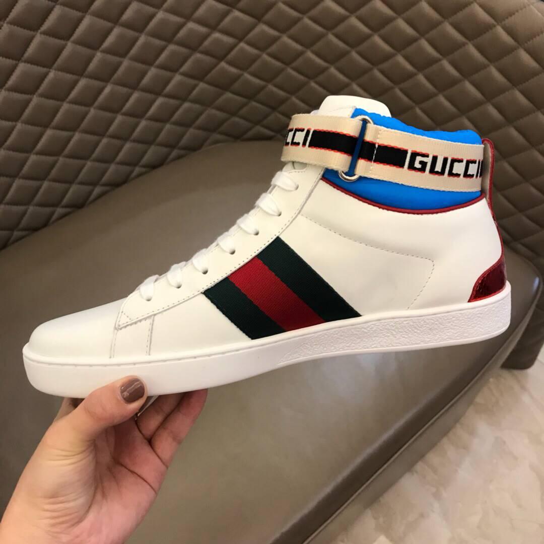 GUCCI STRIPE ACE HIGH-TOP SNEAKER