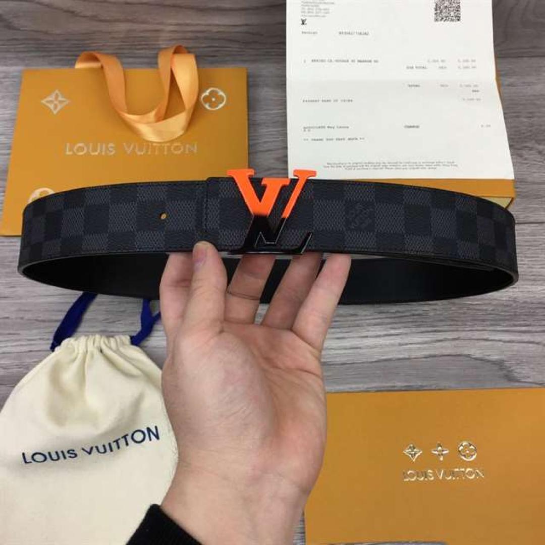 LOUIS VUITTON INITIALES 40MM REVERSIBLE DAMIER GRAPHITE CANVAS BELT