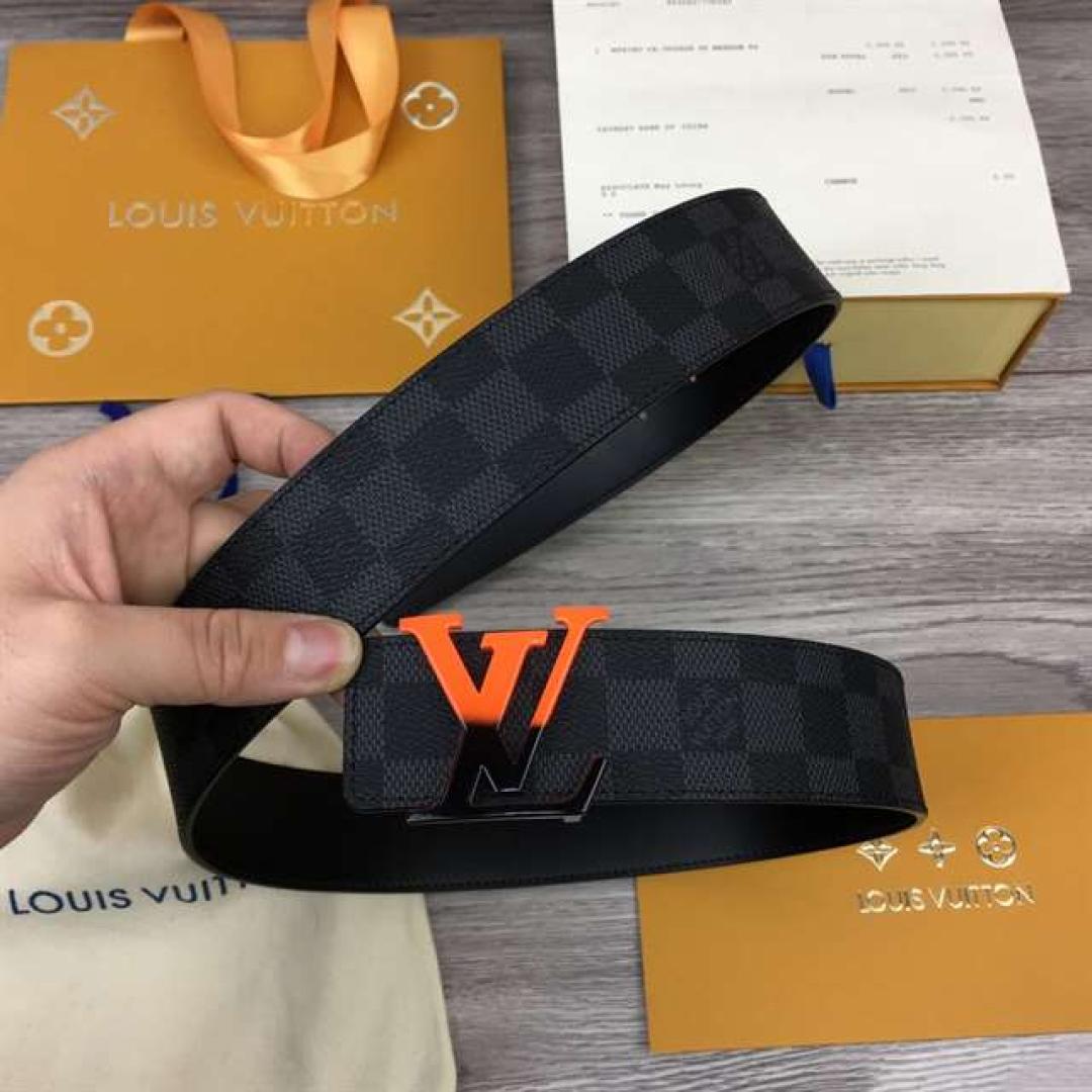 LOUIS VUITTON INITIALES 40MM REVERSIBLE DAMIER GRAPHITE CANVAS BELT