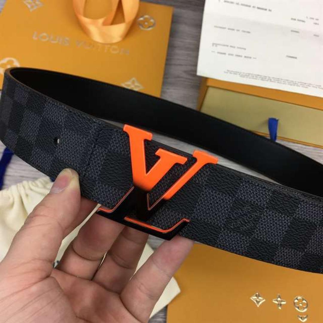LOUIS VUITTON INITIALES 40MM REVERSIBLE DAMIER GRAPHITE CANVAS BELT