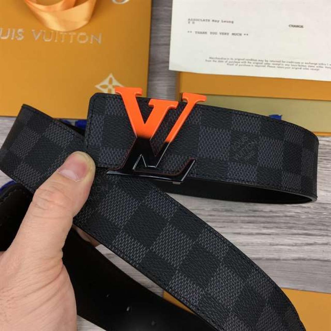 LOUIS VUITTON INITIALES 40MM REVERSIBLE DAMIER GRAPHITE CANVAS BELT