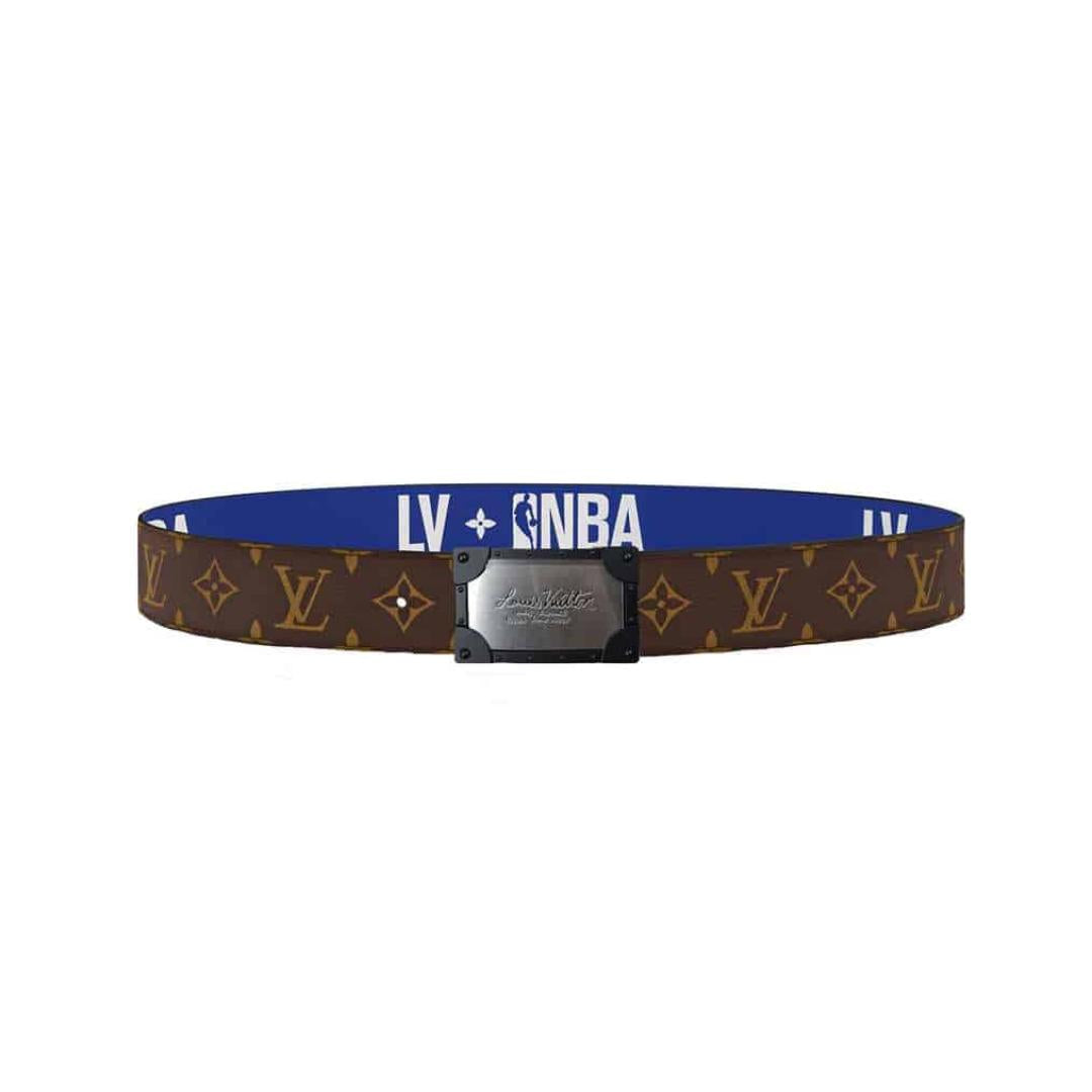 LOUIS VUITTON X NBA 3 STEPS 40MM REVERSIBLE MONOGRAM CANVAS BELT