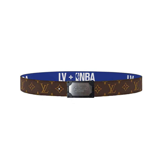 LOUIS VUITTON X NBA 3 STEPS 40MM REVERSIBLE MONOGRAM CANVAS BELT