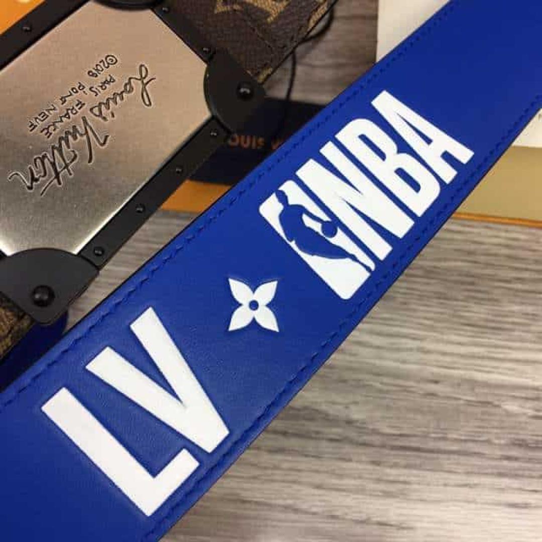 LOUIS VUITTON X NBA 3 STEPS 40MM REVERSIBLE MONOGRAM CANVAS BELT