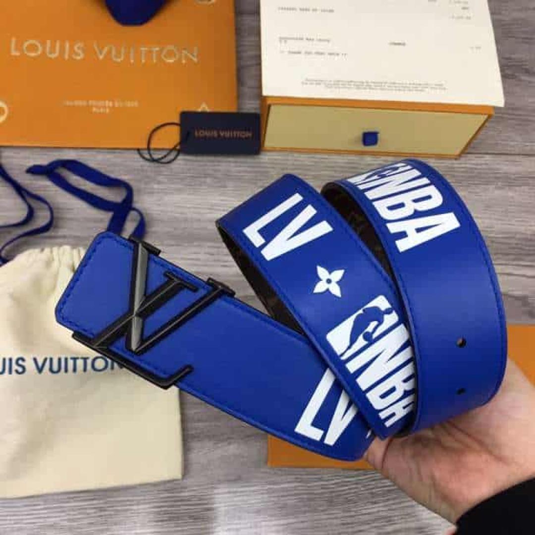 LOUIS VUITTON X NBA 3 STEPS 40MM REVERSIBLE MONOGRAM CANVAS BELT