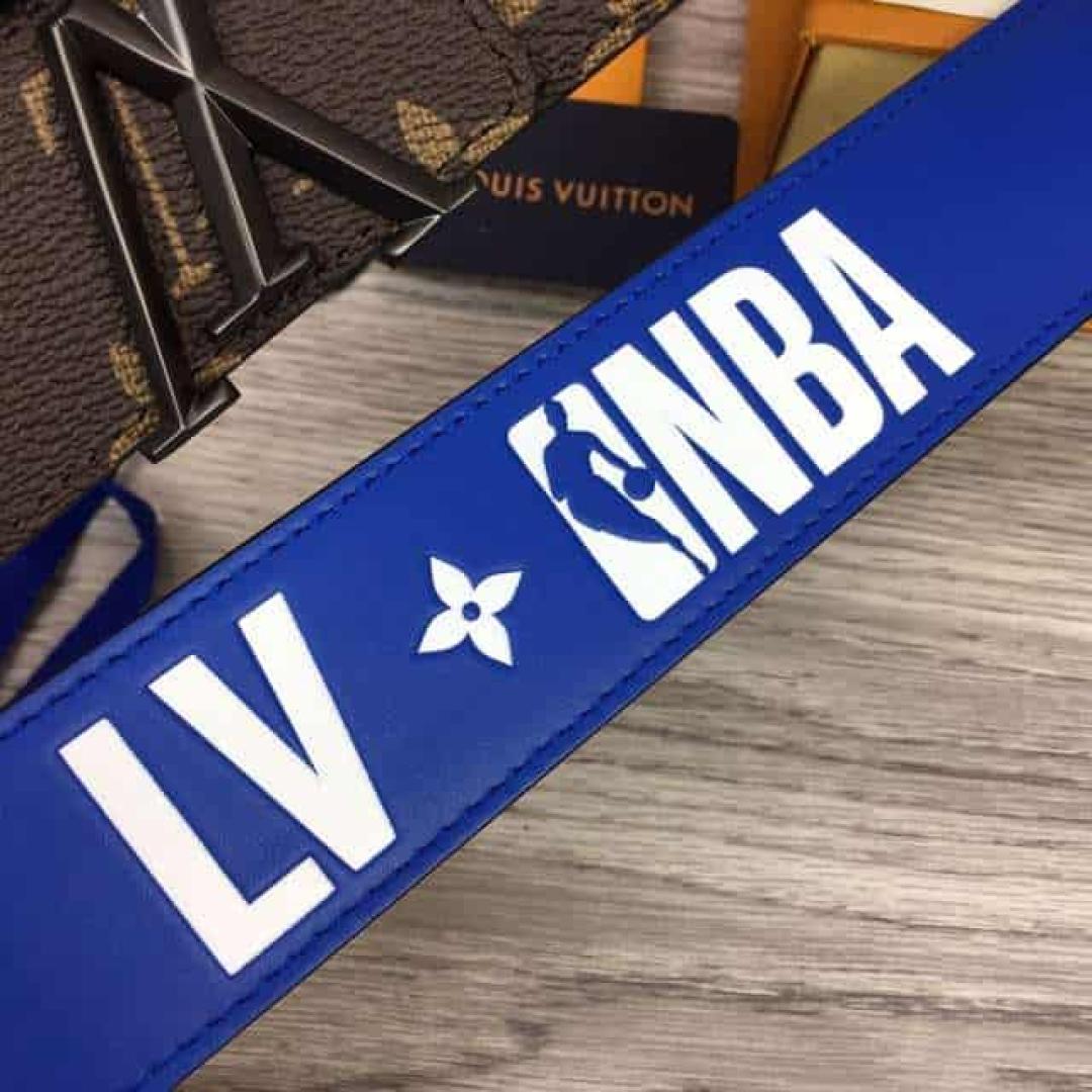 LOUIS VUITTON X NBA 3 STEPS 40MM REVERSIBLE MONOGRAM CANVAS BELT