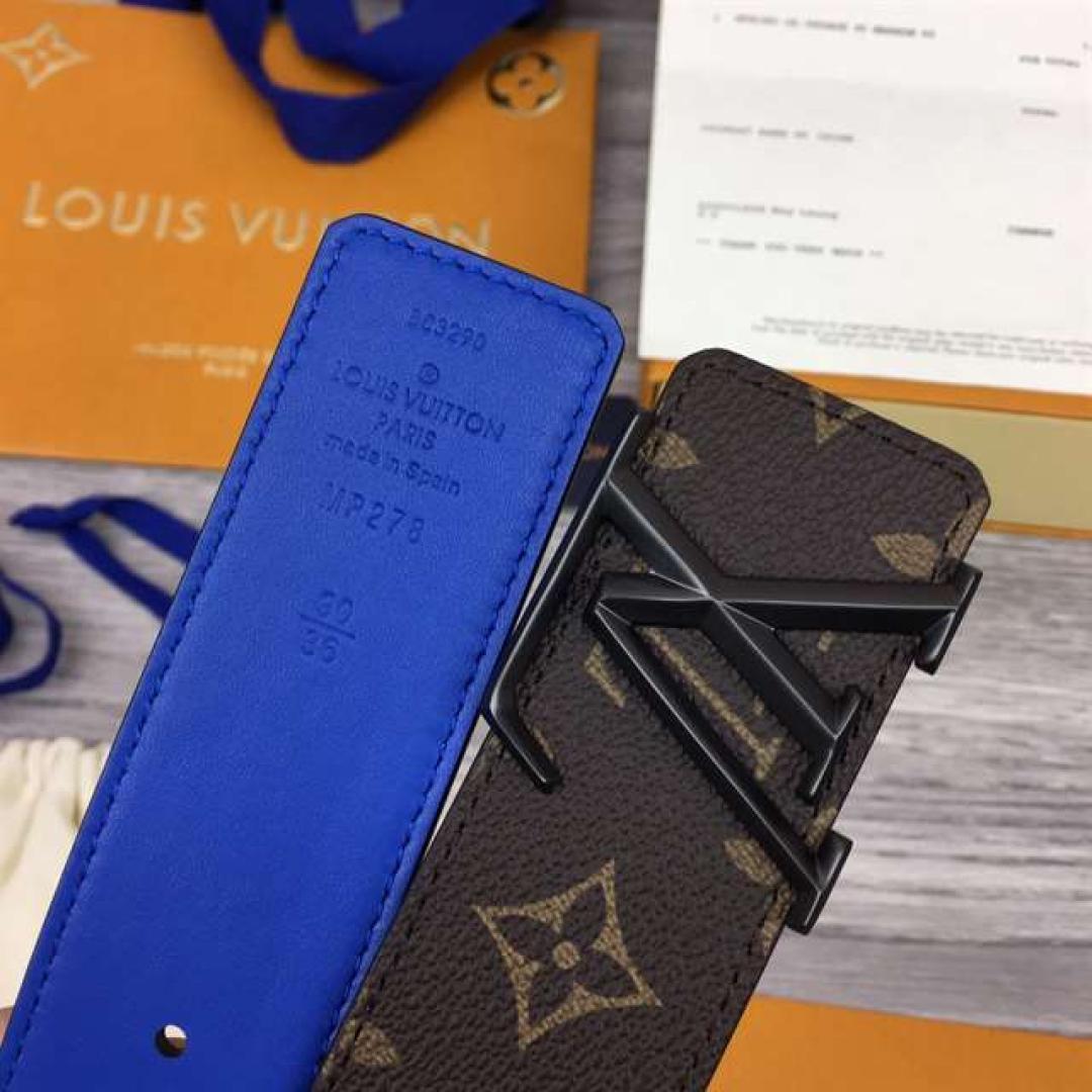 LOUIS VUITTON X NBA 3 STEPS 40MM REVERSIBLE MONOGRAM CANVAS BELT