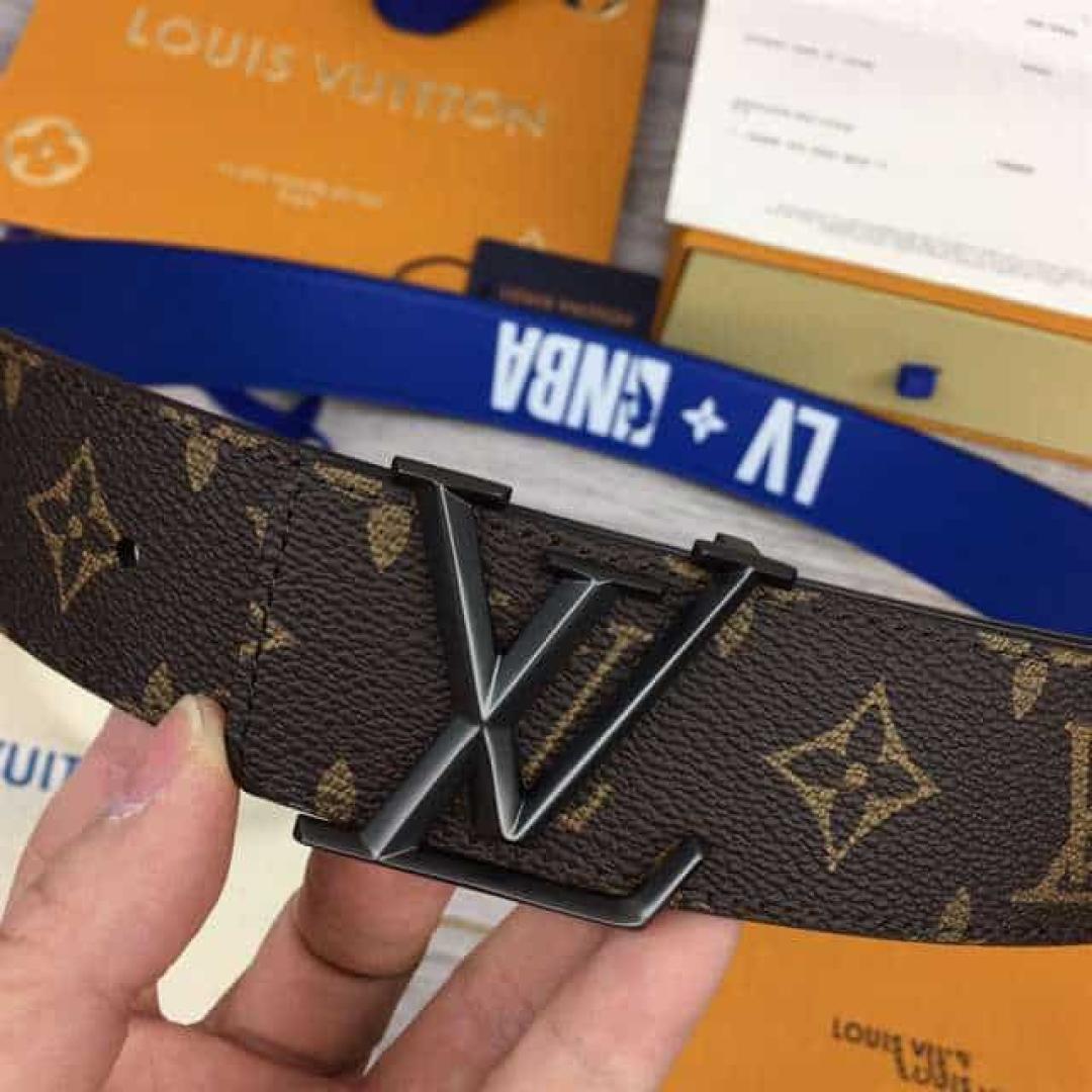 LOUIS VUITTON X NBA 3 STEPS 40MM REVERSIBLE MONOGRAM CANVAS BELT