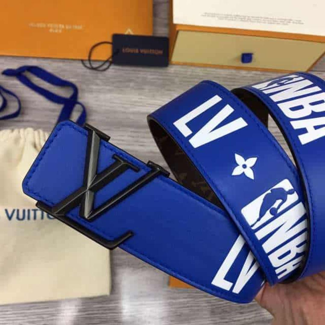 LOUIS VUITTON X NBA 3 STEPS 40MM REVERSIBLE MONOGRAM CANVAS BELT