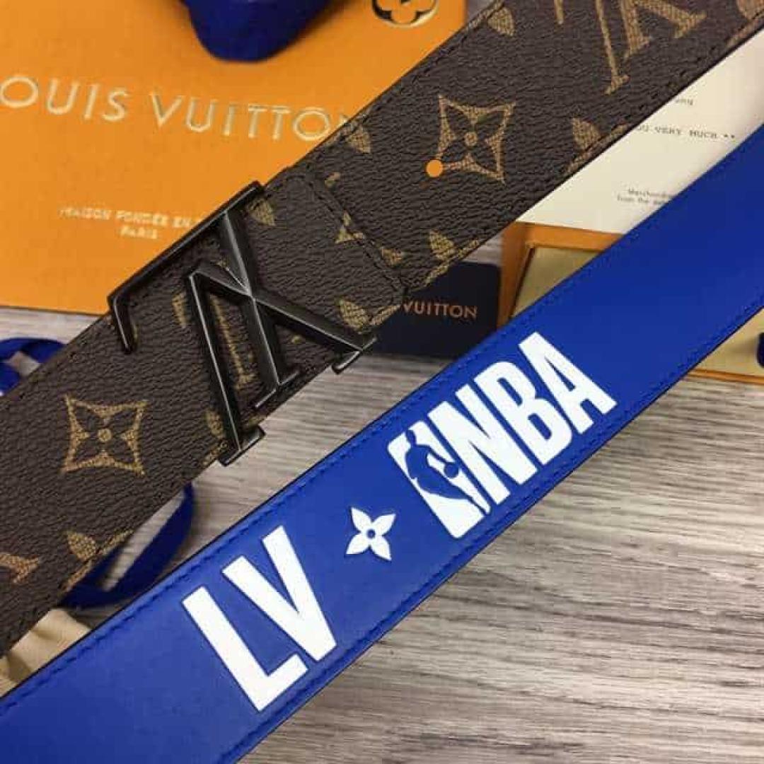 LOUIS VUITTON X NBA 3 STEPS 40MM REVERSIBLE MONOGRAM CANVAS BELT