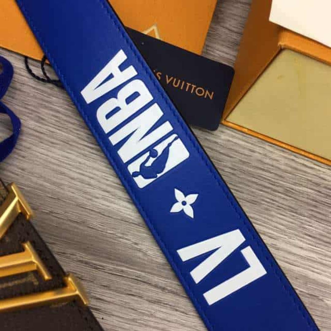LOUIS VUITTON X NBA 3 STEPS 40MM REVERSIBLE MONOGRAM CANVAS BELT