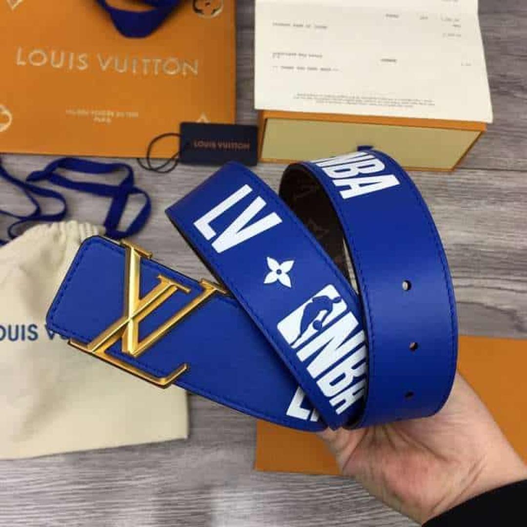 LOUIS VUITTON X NBA 3 STEPS 40MM REVERSIBLE MONOGRAM CANVAS BELT