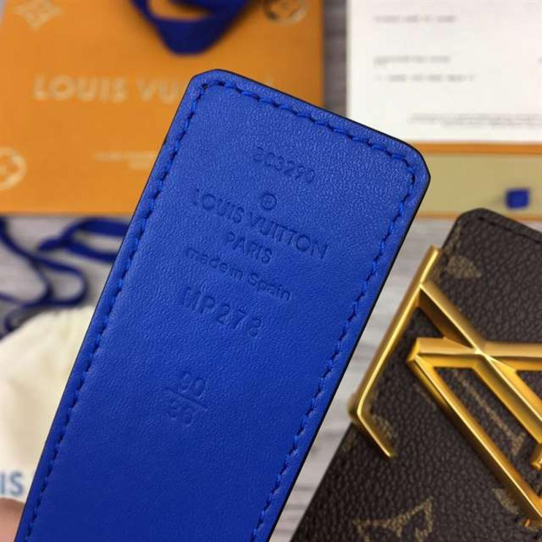 LOUIS VUITTON X NBA 3 STEPS 40MM REVERSIBLE MONOGRAM CANVAS BELT
