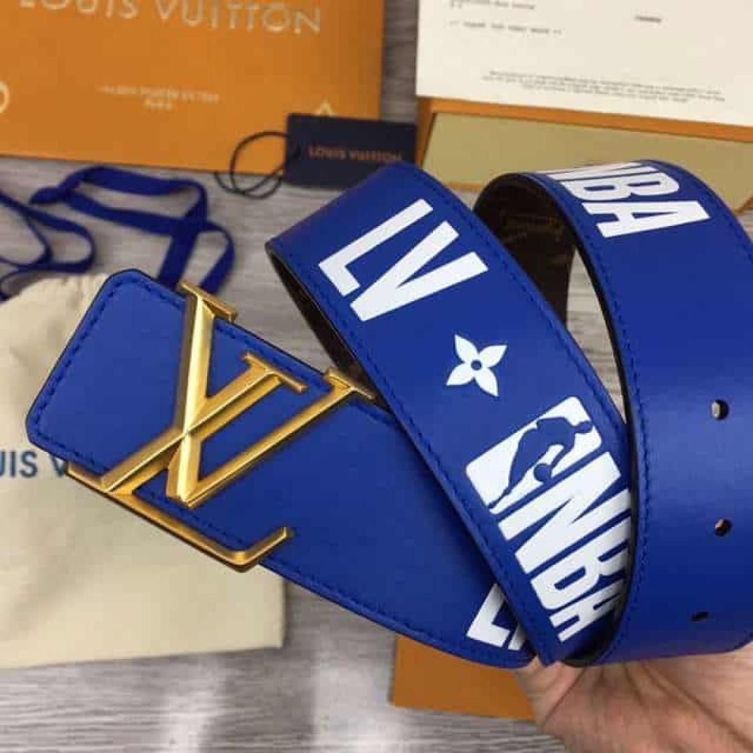 LOUIS VUITTON X NBA 3 STEPS 40MM REVERSIBLE MONOGRAM CANVAS BELT