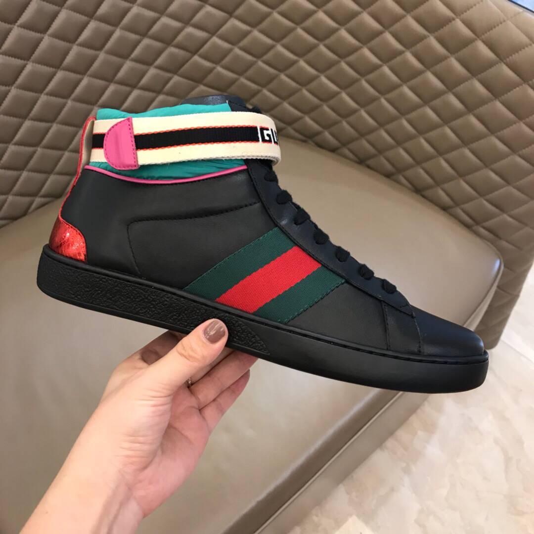 GUCCI STRIPE ACE HIGH-TOP SNEAKER
