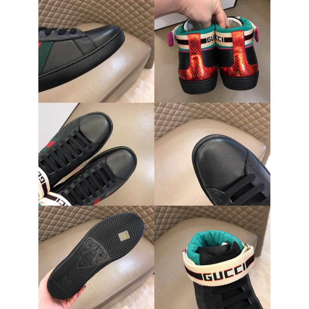 GUCCI STRIPE ACE HIGH-TOP SNEAKER