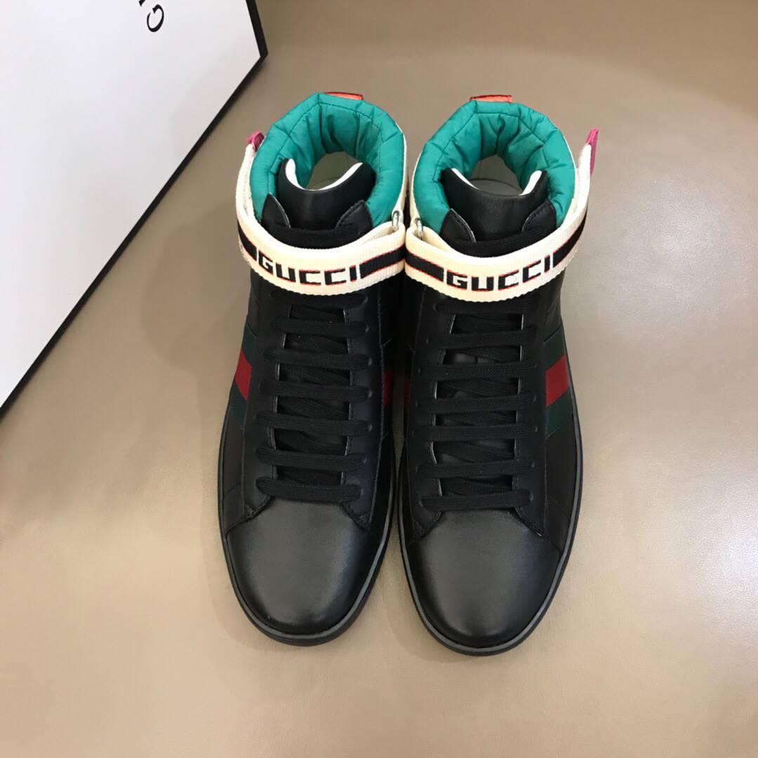 GUCCI STRIPE ACE HIGH-TOP SNEAKER