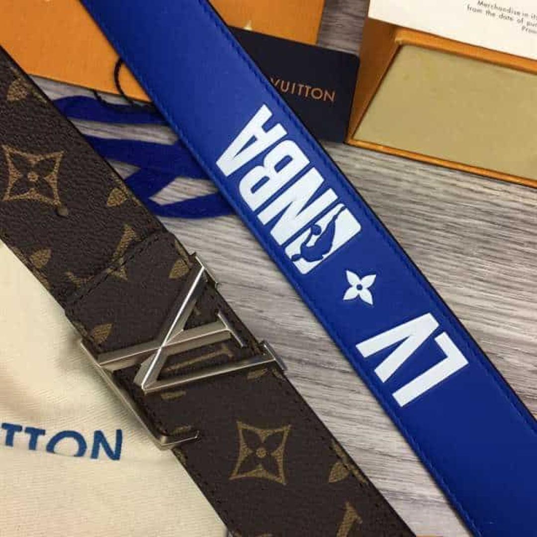 LOUIS VUITTON X NBA 3 STEPS 40MM REVERSIBLE MONOGRAM CANVAS BELT