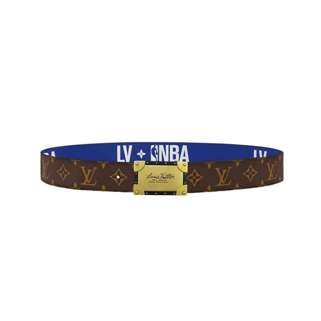 LOUIS VUITTON X NBA 3 STEPS 40MM REVERSIBLE MONOGRAM CANVAS BELT