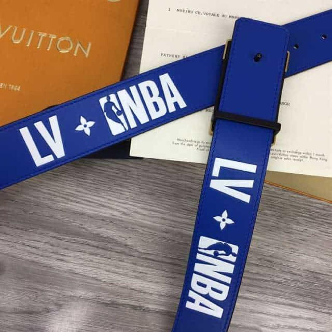 LOUIS VUITTON X NBA 3 STEPS 40MM REVERSIBLE MONOGRAM CANVAS BELT