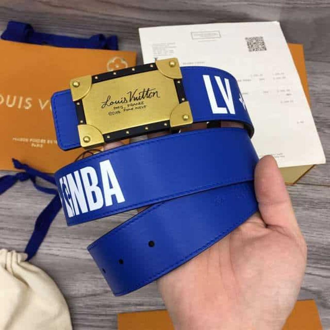 LOUIS VUITTON X NBA 3 STEPS 40MM REVERSIBLE MONOGRAM CANVAS BELT