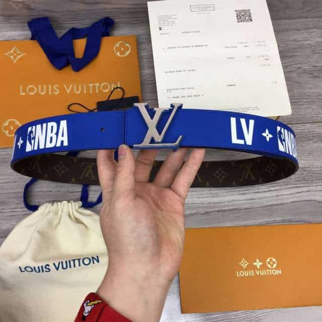 LOUIS VUITTON X NBA 3 STEPS 40MM REVERSIBLE MONOGRAM CANVAS BELT