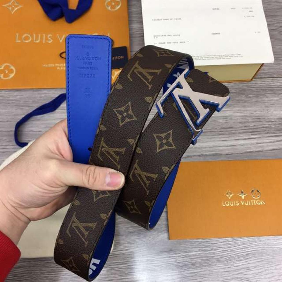 LOUIS VUITTON X NBA 3 STEPS 40MM REVERSIBLE MONOGRAM CANVAS BELT