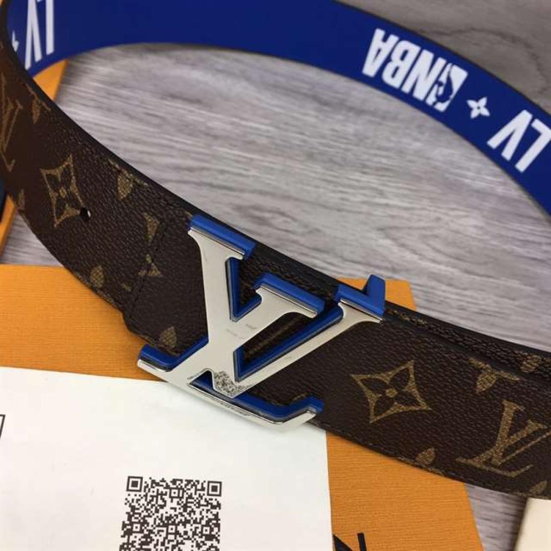 LOUIS VUITTON X NBA 3 STEPS 40MM REVERSIBLE MONOGRAM CANVAS BELT