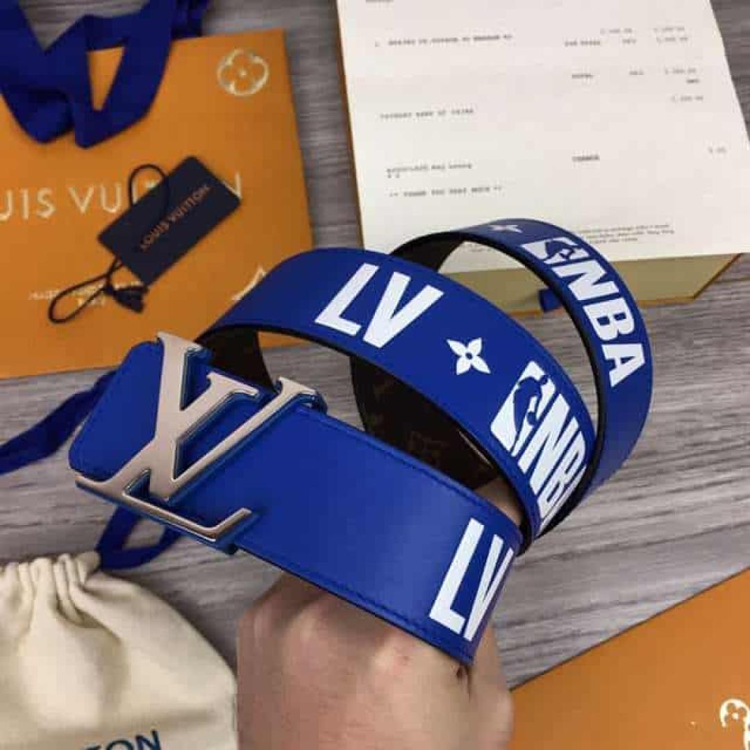 LOUIS VUITTON X NBA 3 STEPS 40MM REVERSIBLE MONOGRAM CANVAS BELT