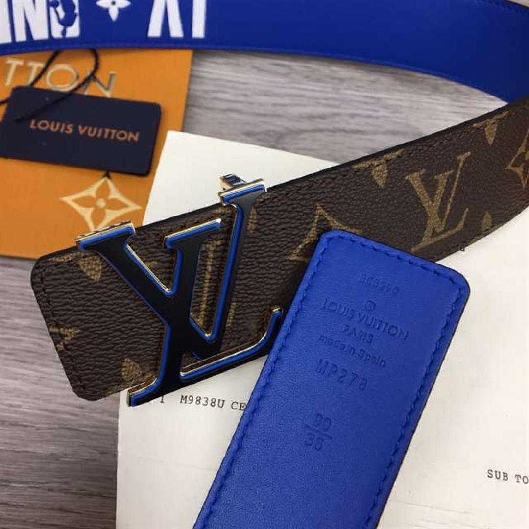 LOUIS VUITTON X NBA 3 STEPS 40MM REVERSIBLE MONOGRAM CANVAS BELT