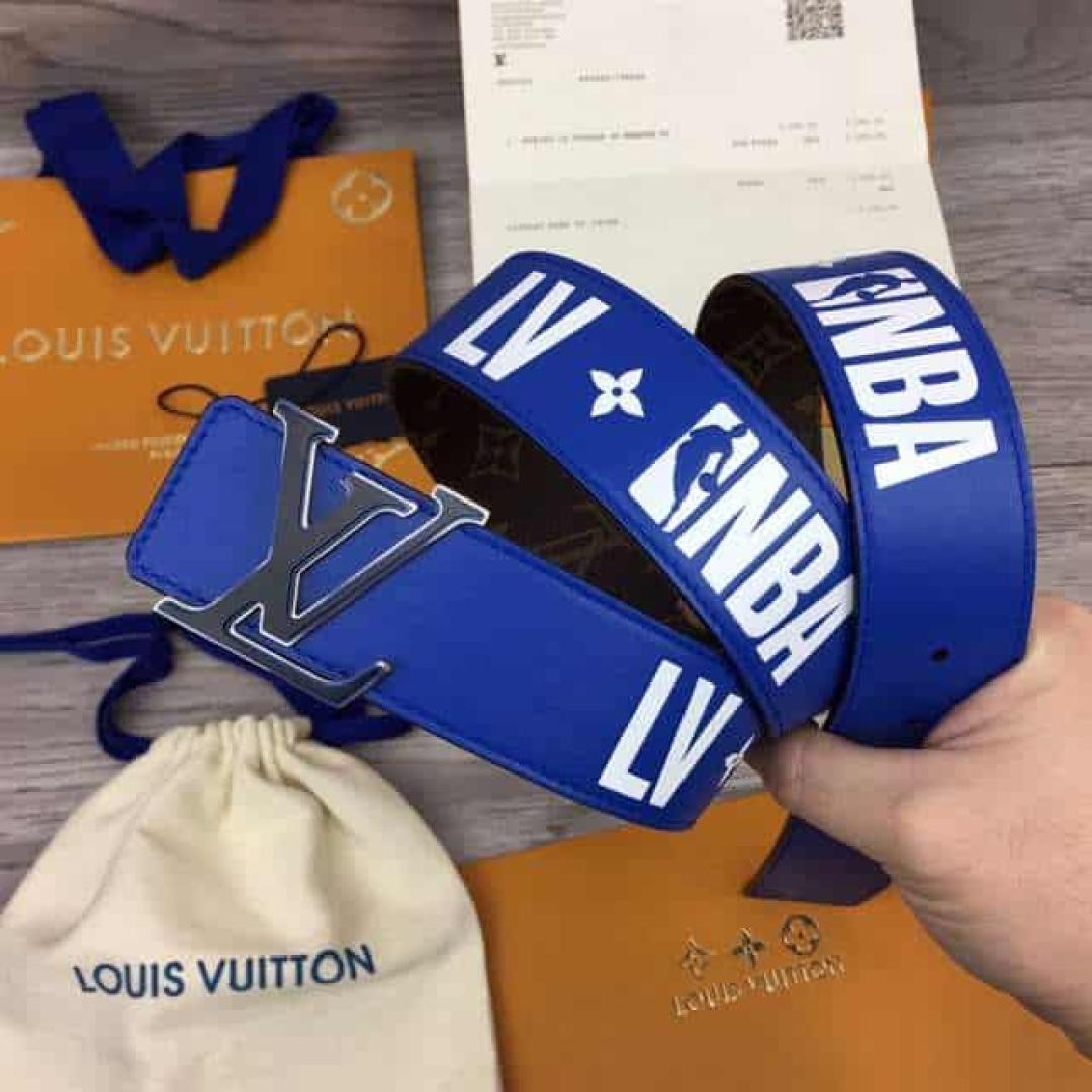 LOUIS VUITTON X NBA 3 STEPS 40MM REVERSIBLE MONOGRAM CANVAS BELT