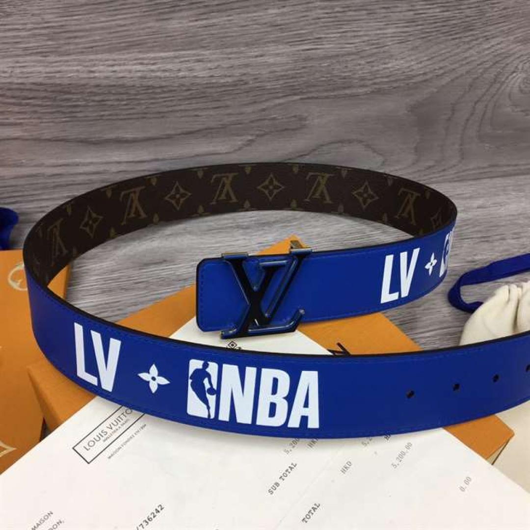 LOUIS VUITTON X NBA 3 STEPS 40MM REVERSIBLE MONOGRAM CANVAS BELT
