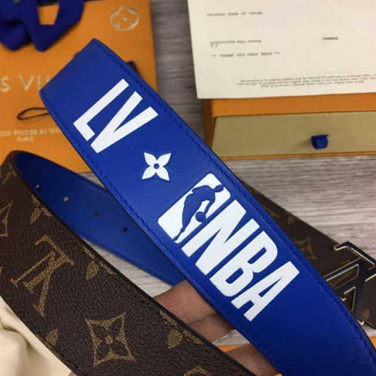 LOUIS VUITTON X NBA 3 STEPS 40MM REVERSIBLE MONOGRAM CANVAS BELT