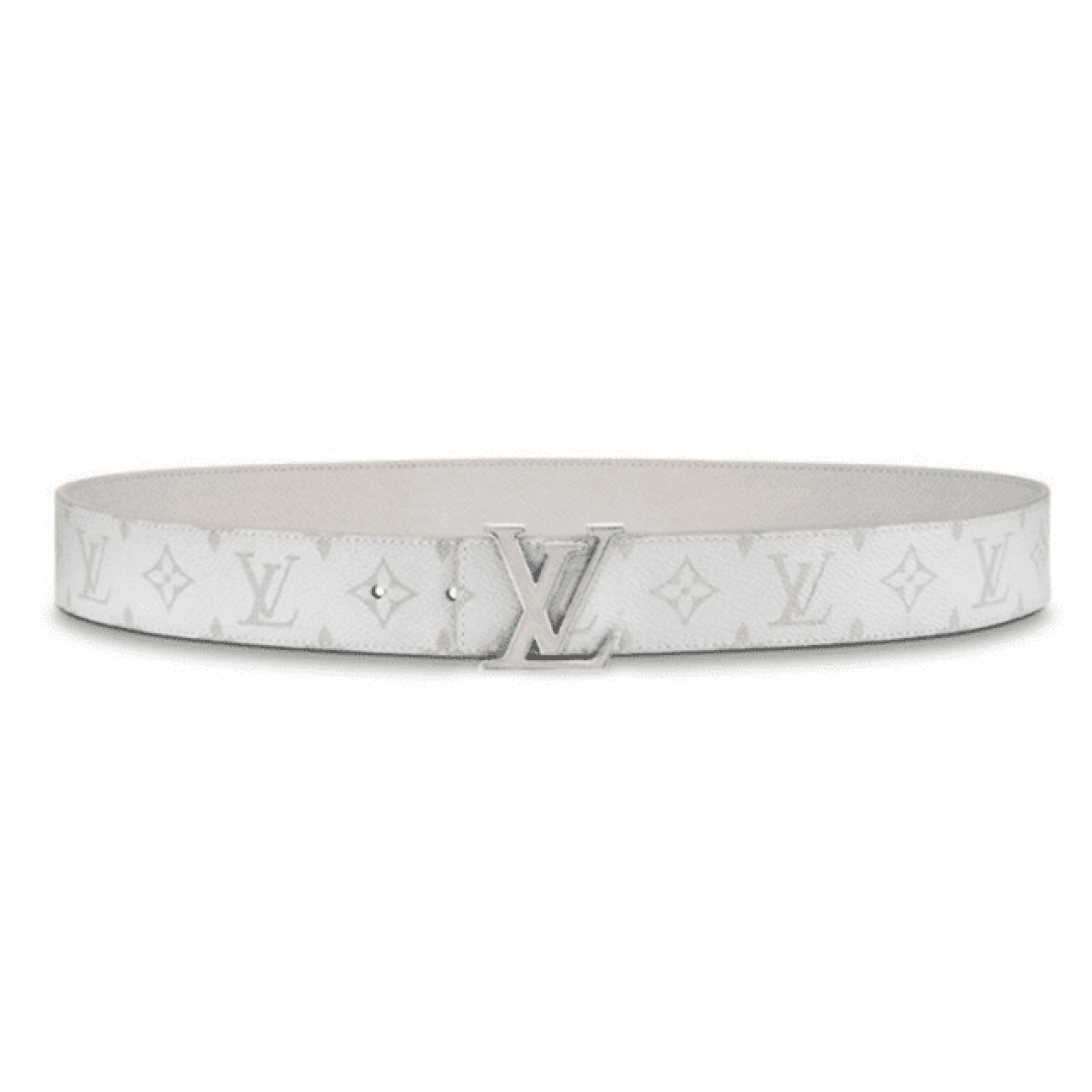LOUIS VUITTON MEN'S INITIALES 40MM REVERSIBLE BELT WHITE
