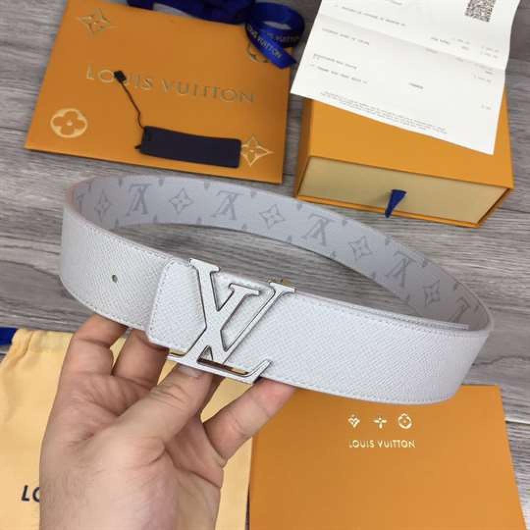 LOUIS VUITTON MEN'S INITIALES 40MM REVERSIBLE BELT WHITE