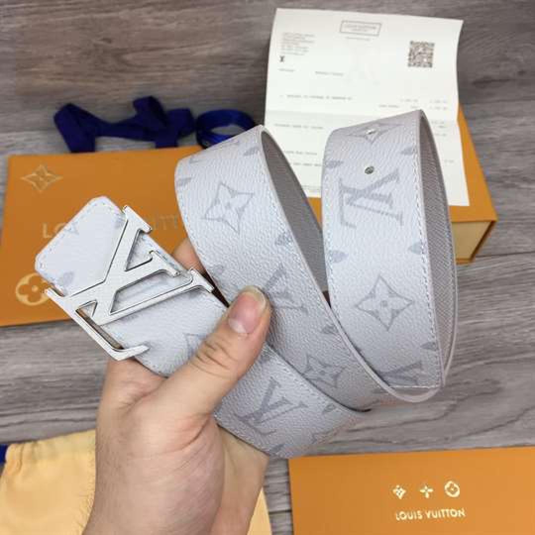 LOUIS VUITTON MEN'S INITIALES 40MM REVERSIBLE BELT WHITE