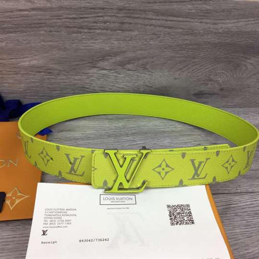 LOUIS VUITTON MEN'S INITIALES 40MM REVERSIBLE BELT YELLOW