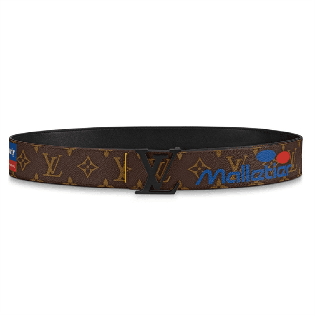 LOUIS VUITTON LV INITIALES BELT MONOGRAM LOGO STORY 40MM BROWN