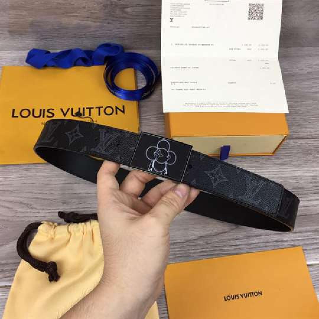 LOUIS VUITTON BELT METROPOLE MONOGRAM VIVIENNE ECLIPSE BLACK