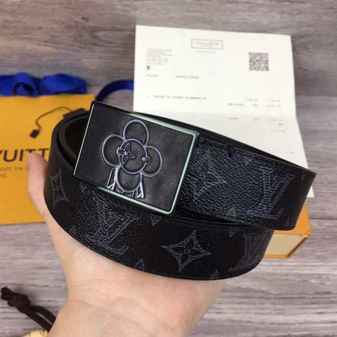 LOUIS VUITTON BELT METROPOLE MONOGRAM VIVIENNE ECLIPSE BLACK