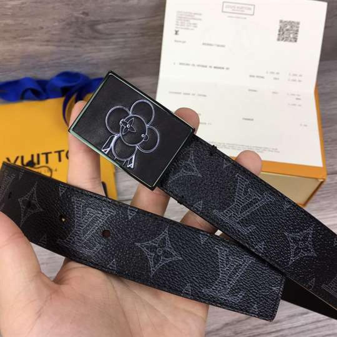 LOUIS VUITTON BELT METROPOLE MONOGRAM VIVIENNE ECLIPSE BLACK