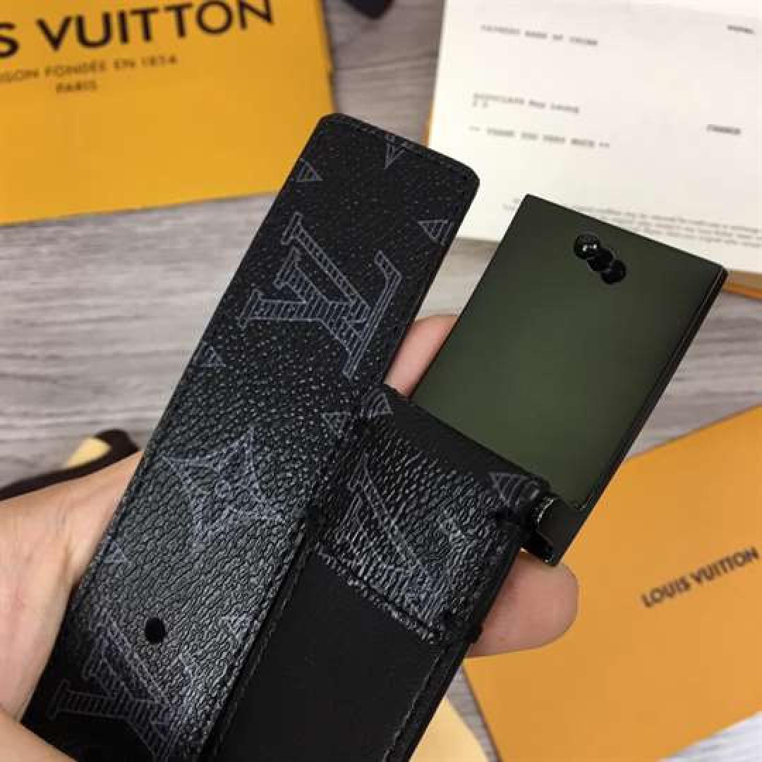 LOUIS VUITTON BELT METROPOLE MONOGRAM VIVIENNE ECLIPSE BLACK