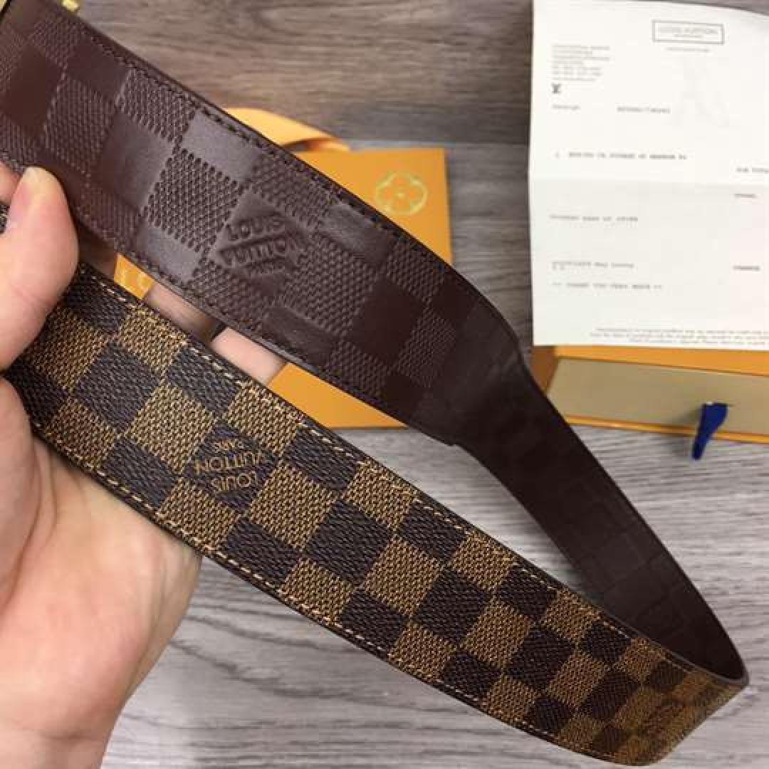 L0UIS VUITT0N NEO INVENTEUR REVERSIBLE 40MM DAMIER EBENE CANVAS BELT