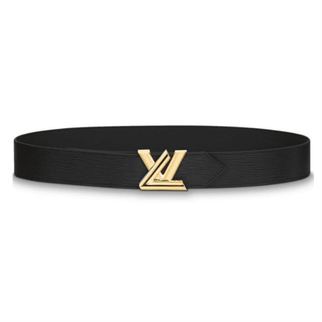LOUIS VUITTON EPI LEATHER LV TWIST 40MM BELT M0068W BLACK