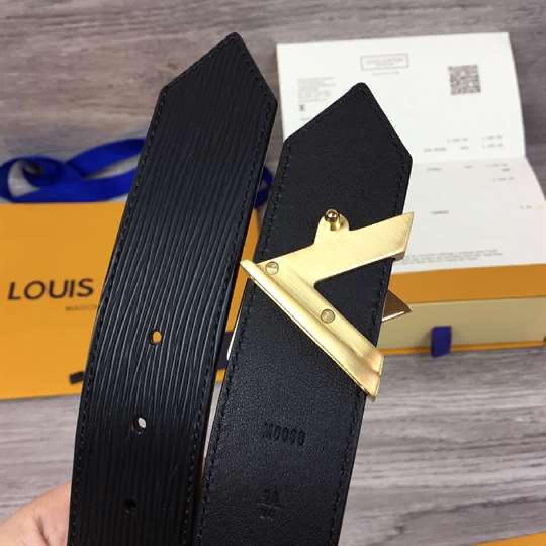 LOUIS VUITTON EPI LEATHER LV TWIST 40MM BELT M0068W BLACK