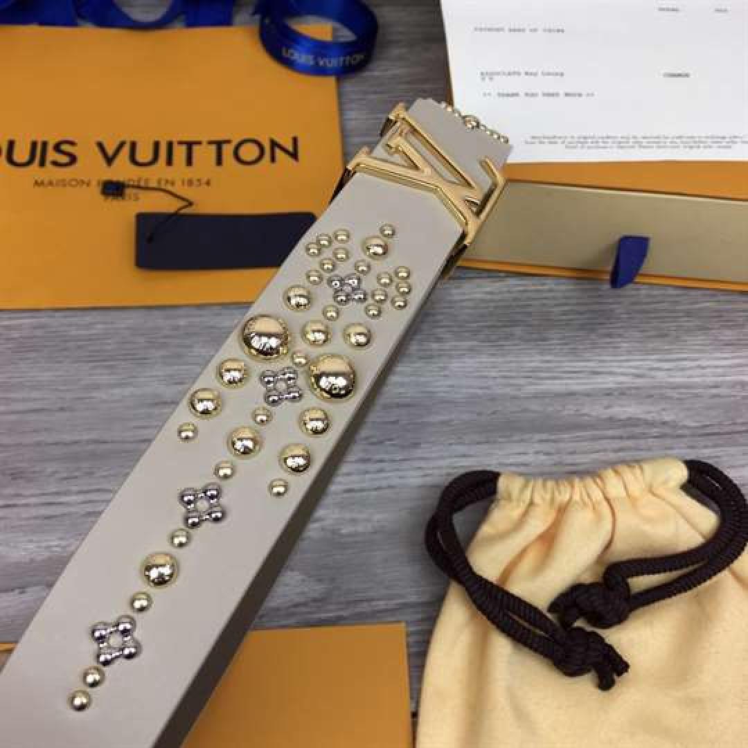 LOUIS VUITTON CALF LEATHER LV ICONIC 35MM BELT