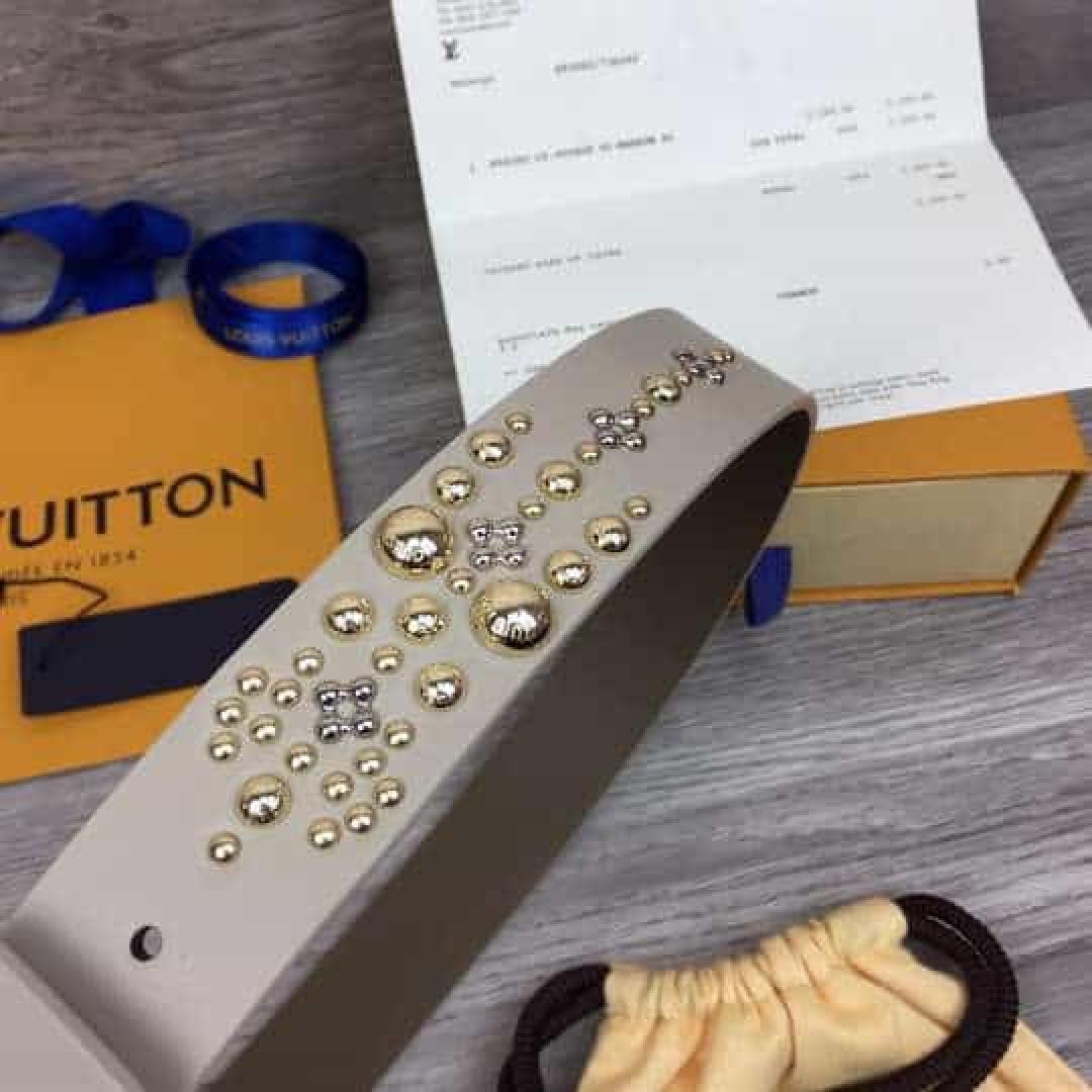 LOUIS VUITTON CALF LEATHER LV ICONIC 35MM BELT