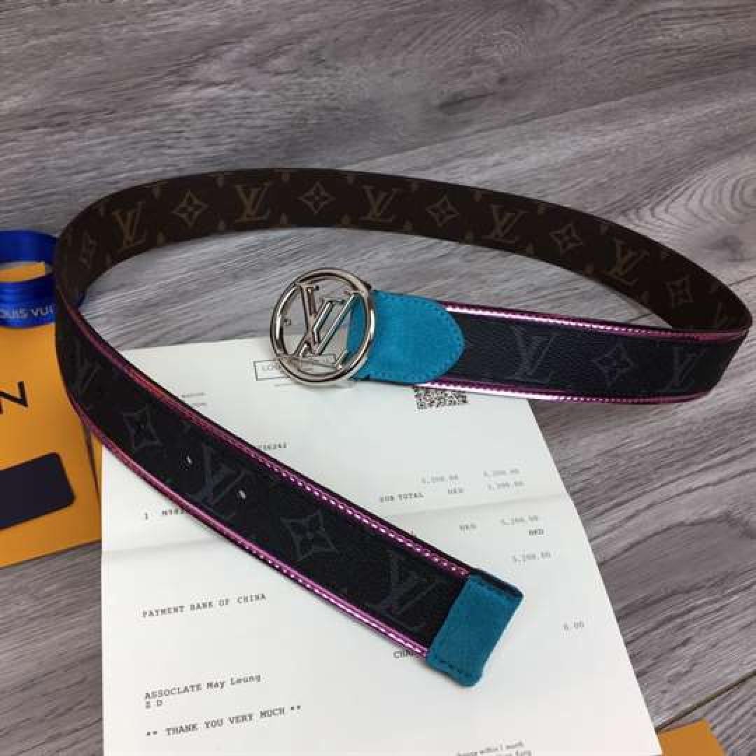 LOUIS VUITTON LV CIRCLE 40MM BELT MONOGRAM ECLIPSE CANVAS