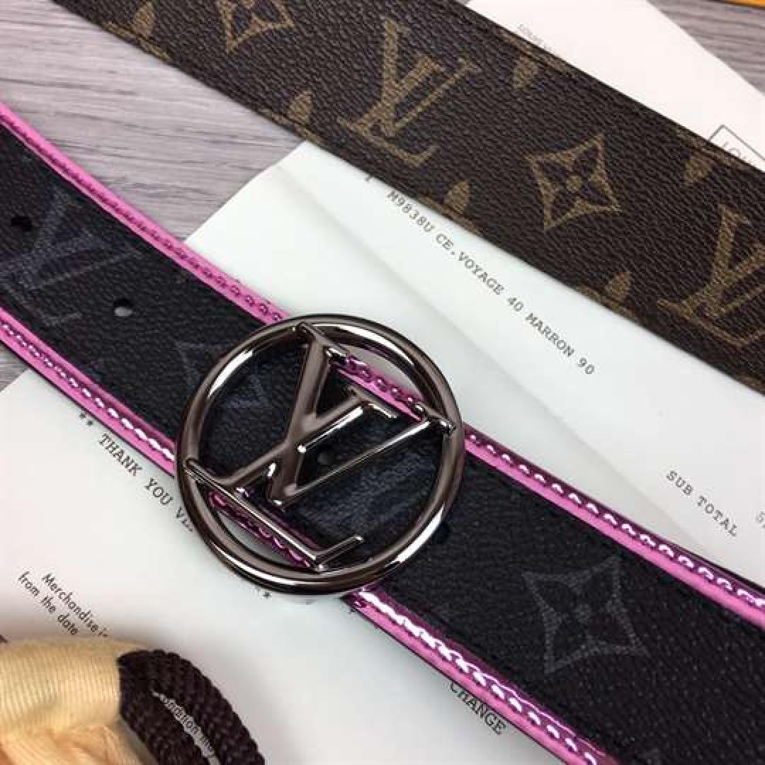 LOUIS VUITTON LV CIRCLE 40MM BELT MONOGRAM ECLIPSE CANVAS