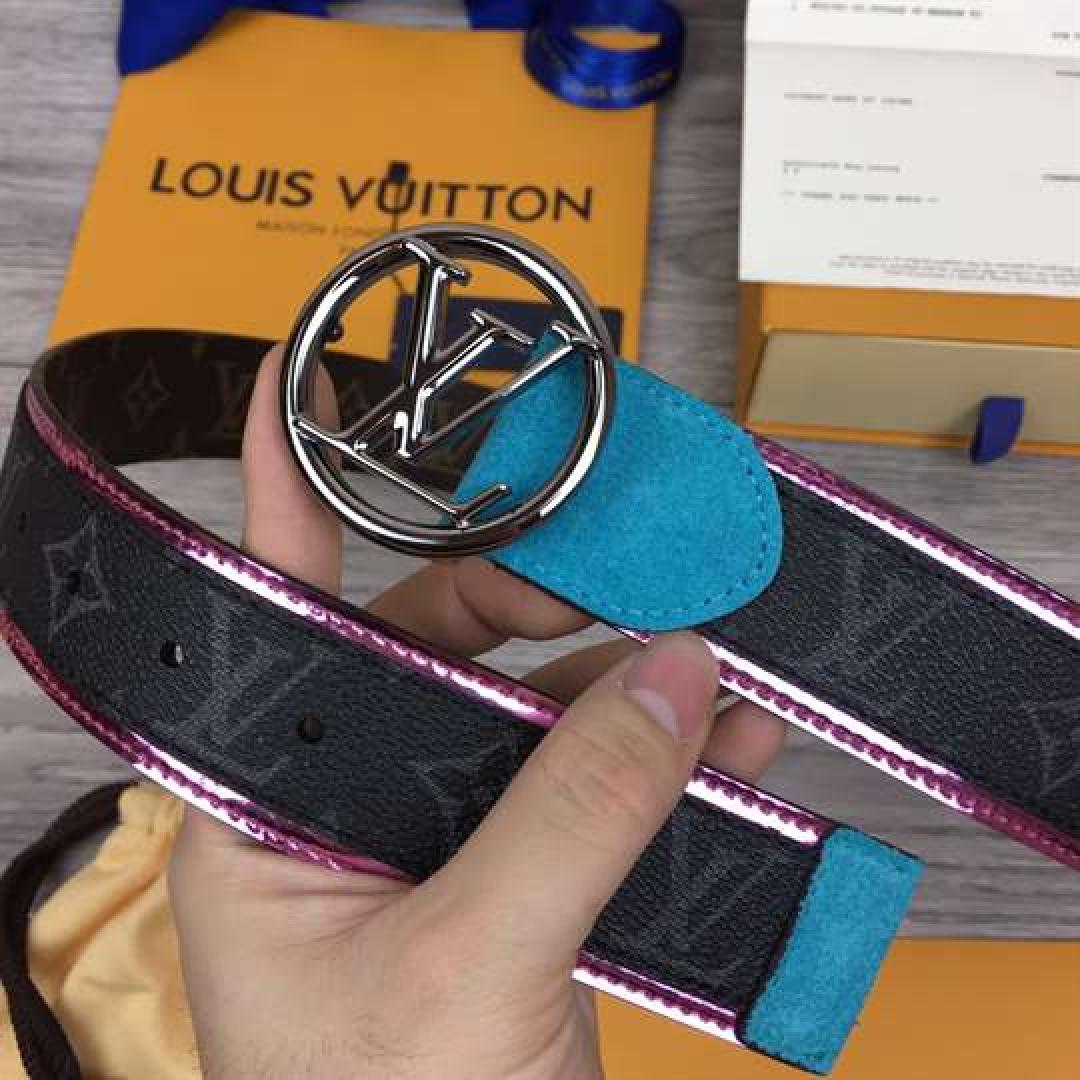 LOUIS VUITTON LV CIRCLE 40MM BELT MONOGRAM ECLIPSE CANVAS